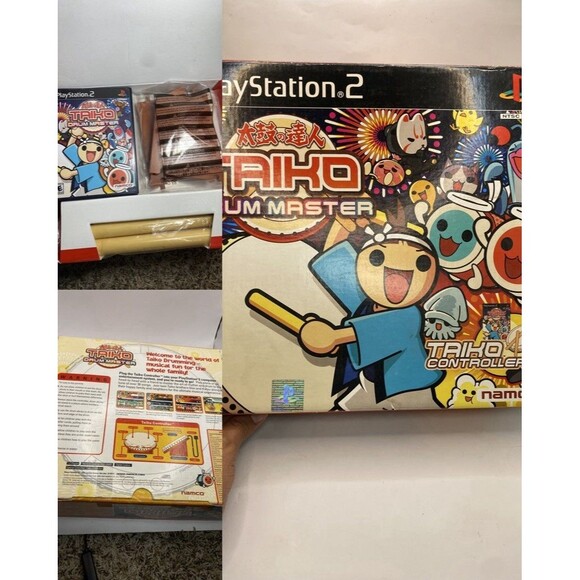 Taiko Drum Master PS2 Controller & Game Bundle PlayStation 2 Open Box Never Used - Picture 1 of 4